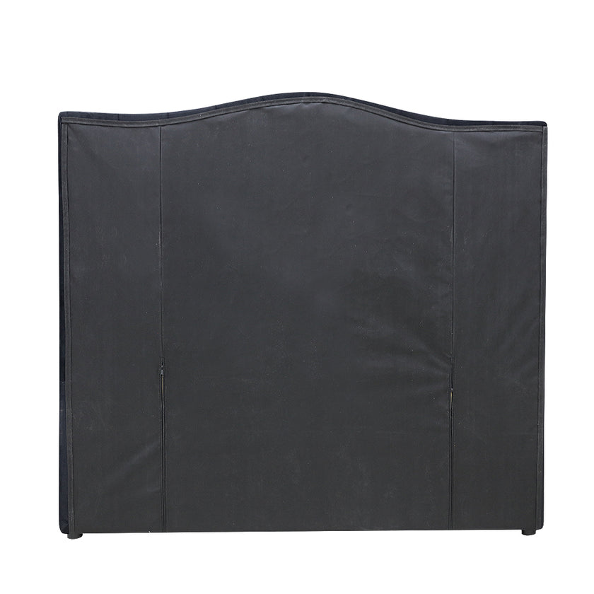 Milton Upholstered Buttoned Headboard (Black) - Double (W1370 H1400 D130mm)