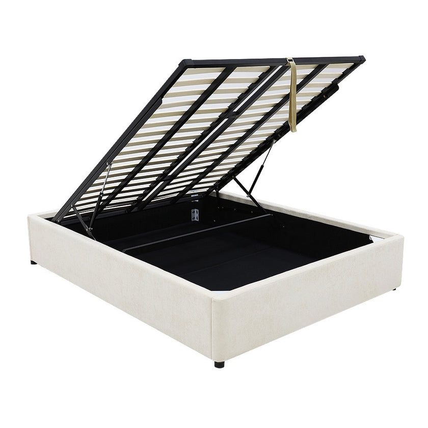 Denver Gas Lift Storage Bed Base (Beige) - Queen (W153 x H35 x D208CM)