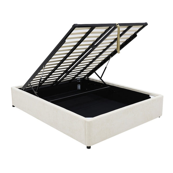 Denver Gas Lift Storage Bed Base (Beige) - Queen (W153 x H35 x D208CM)