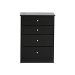 Black Pearl 4 Drawer Tallboy (595W x 400D 825H mm)