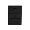 Black Pearl 4 Drawer Tallboy (595W x 400D 825H mm)