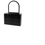 Black Pearl 6 Dresser And Mirror (1155W x 400D 1575H mm)
