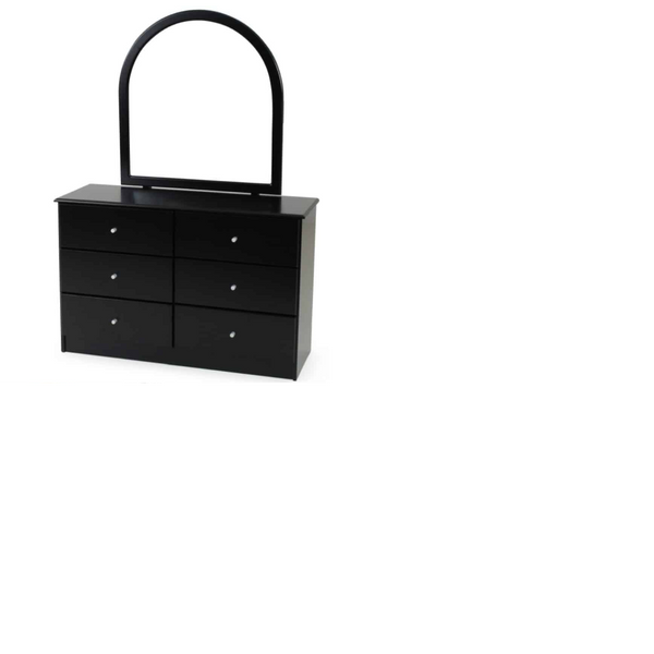 Black Pearl 6 Dresser And Mirror (1155W x 400D 1575H mm)