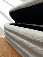 Ollie Boucle Storage Ottoman - Bench