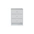Pearl Bay White 3 Drawer Bedside