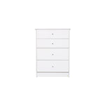 Pearl Bay White 4 Drawer Tallboy (595W x 400D 825H mm)