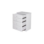 Pearl Bay White 4 Drawer Tallboy (595W x 400D 825H mm)