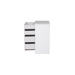 Pearl Bay White 4 Drawer Tallboy (595W x 400D 825H mm)