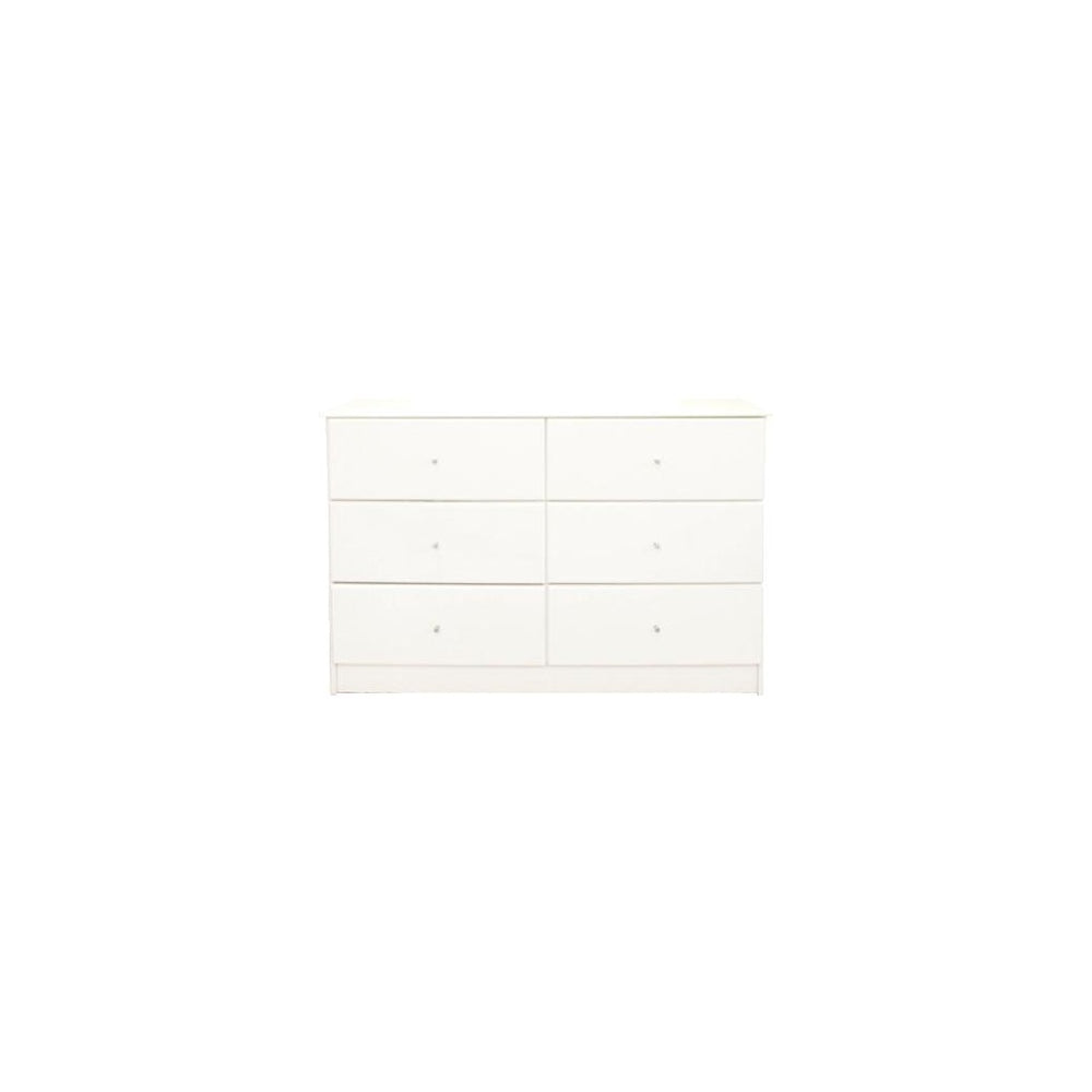 Pearl-Bay-White-6-Drawer-Lowboy (1155W x 400D 750H mm)