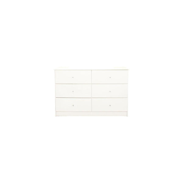 Pearl-Bay-White-6-Drawer-Lowboy (1155W x 400D 750H mm)