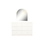 Pearl Bay White 6 Dresser and Mirror (1155W x 400D 1575H mm)