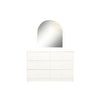 Pearl Bay White 6 Dresser and Mirror (1155W x 400D 1575H mm)