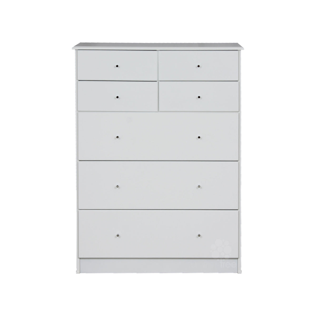 Pearl Bay White 7Drawer Highboy (870W x 400D 1180H mm)