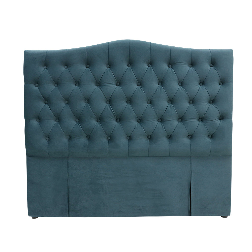 Milton Upholstered Buttoned Headboard (Green) - Double (W1370 H1400 D130mm)