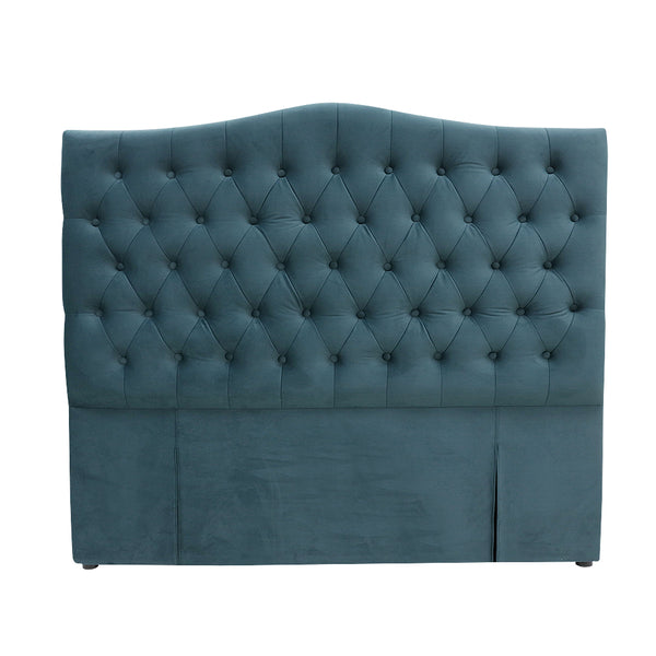 Milton Upholstered Buttoned Headboard (Green) - Super King (W1850 H1400 D130mm)