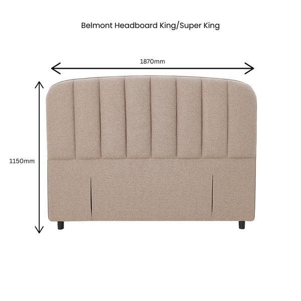 Belmont Super King Headboard - Khaki