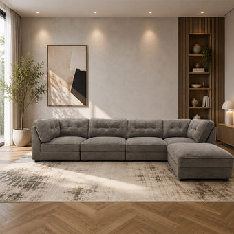 Orlando 5 Piece Modular Sofa - Latte
