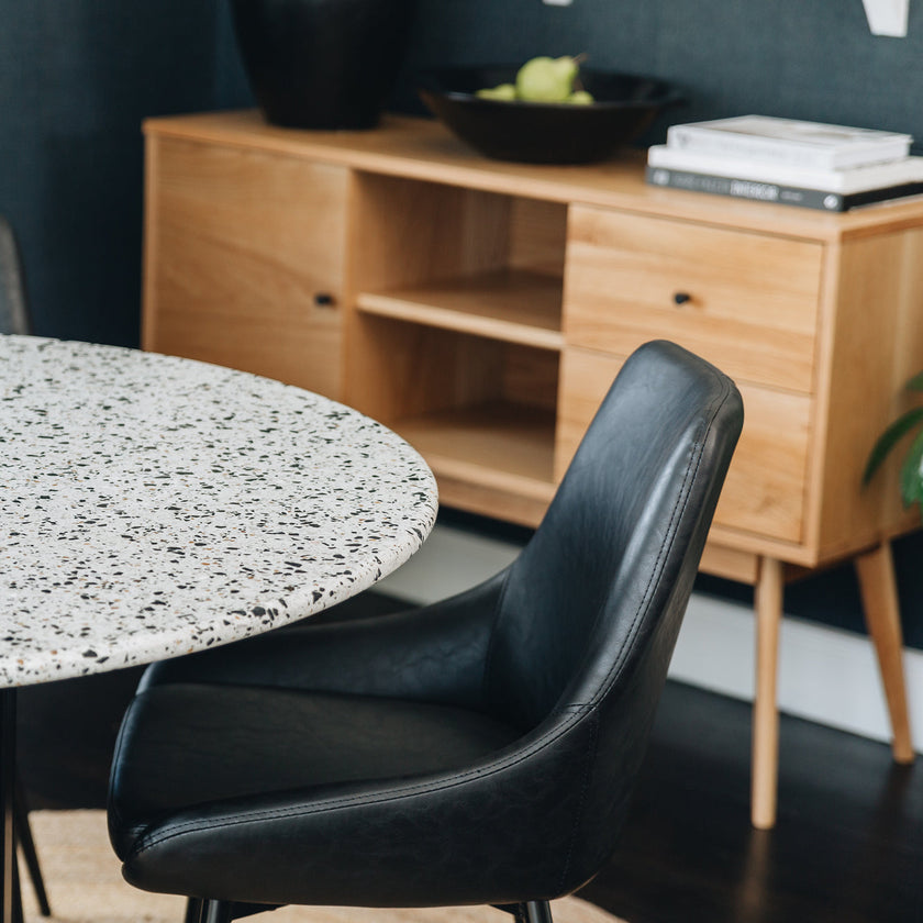 Bari Dining Chair- Black PU