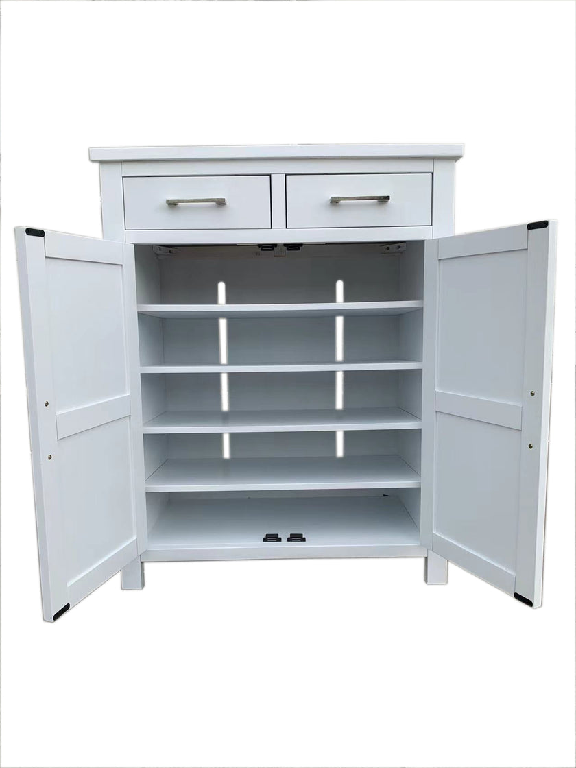 White Alice Shoe Cabinet (W800 D400 H1000mm)