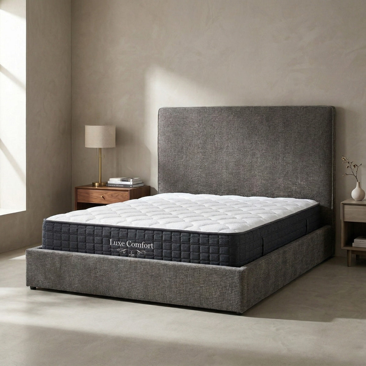 Picton Bed with Luxe Comfort Mattress- Queen