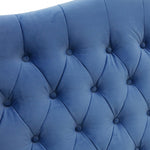 Milton Upholstered Buttoned Headboard (Blue) - Double (W1370 H1400 D130mm)