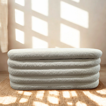 Ollie Boucle Storage Ottoman - Bench