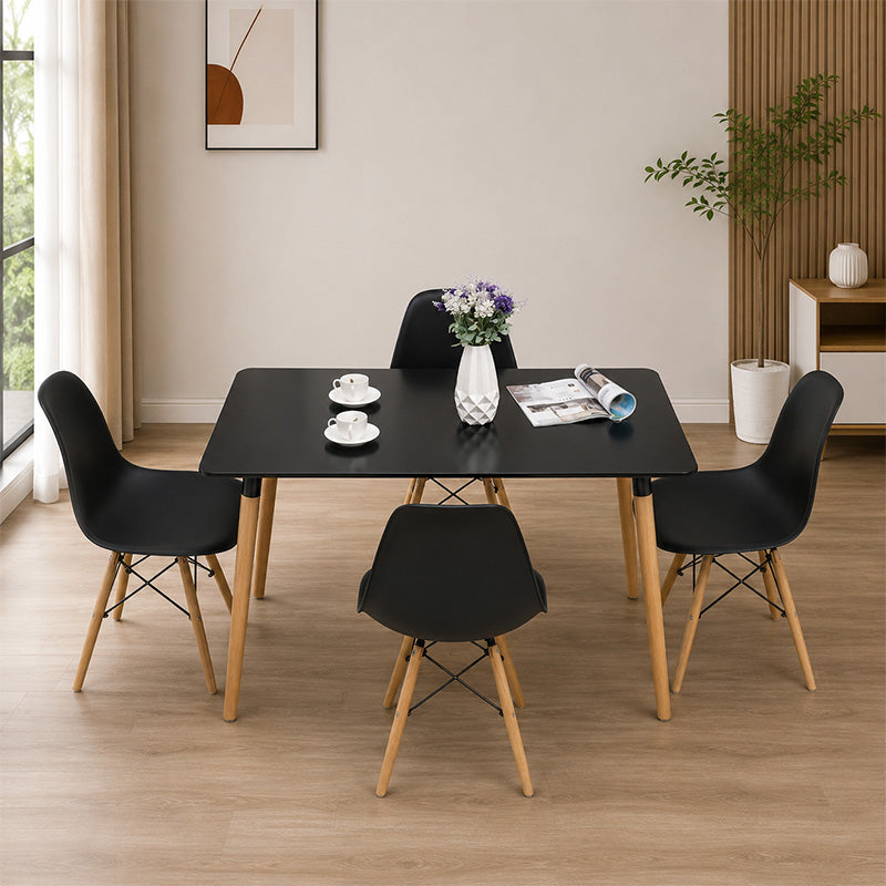 Aero 5 pc 1.2M Dining Suite-Black *Kd