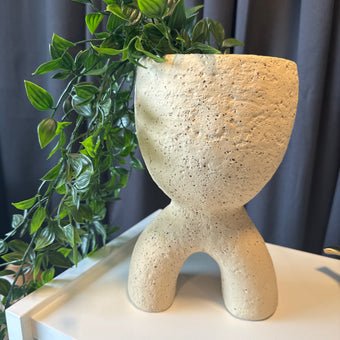 Erik Taupe Footed Planter