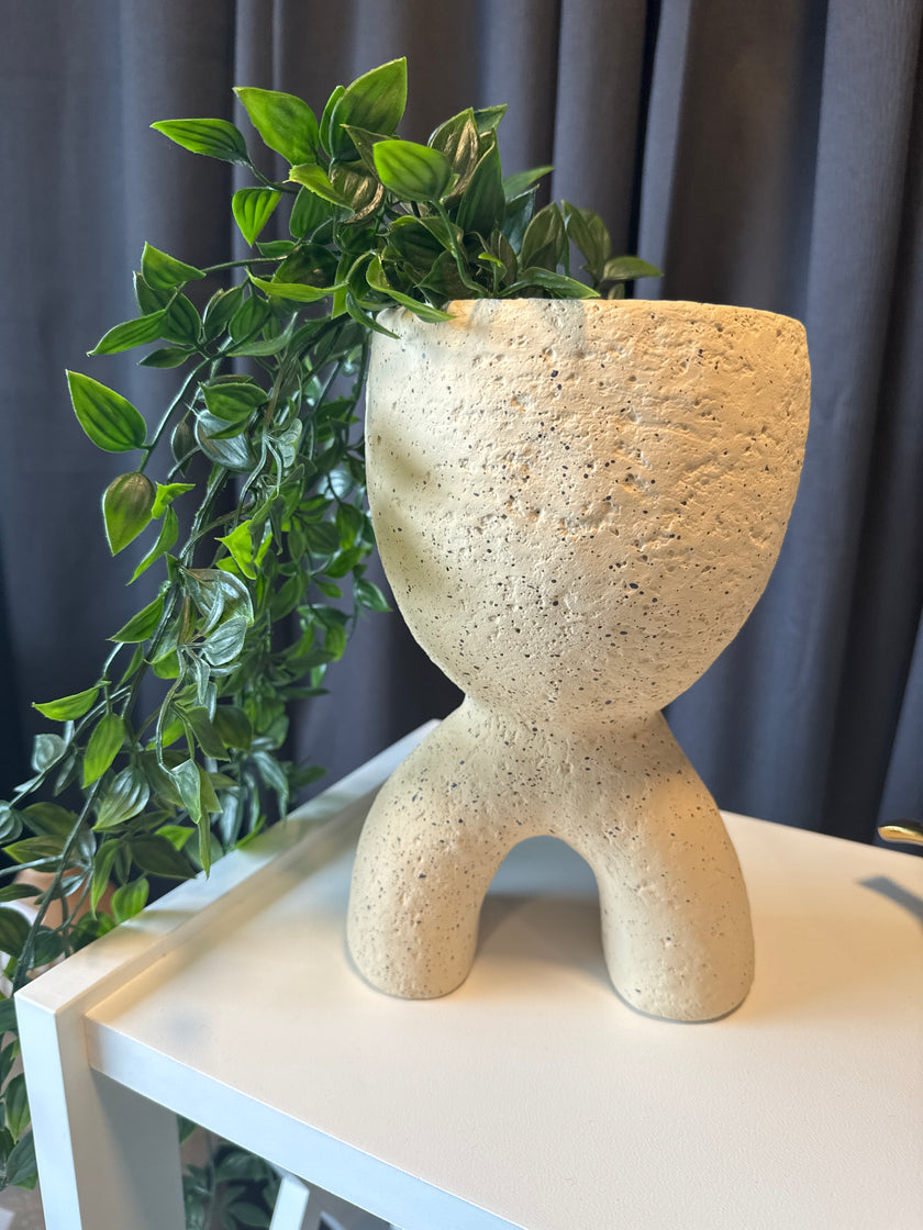 Erik Taupe Footed Planter