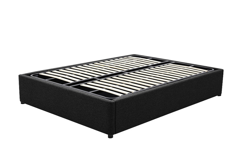 Denver Gas Lift Storage Bed Base (Black) - Double (W137 x H35 x 208 CM)