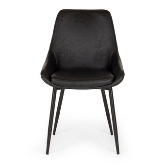 Bari Dining Chair- Black PU