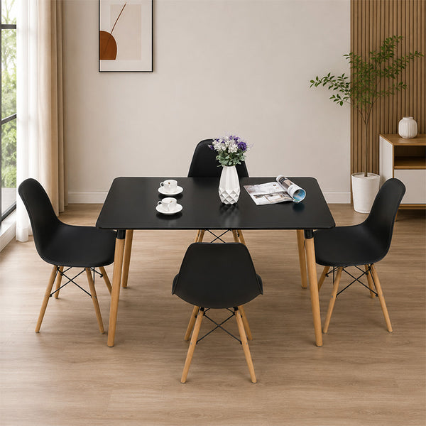 Aero 5 pc 1.2M Dining Suite-Black *Kd