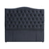 Milton Upholstered Buttoned Headboard (Black) - Double (W1370 H1400 D130mm)