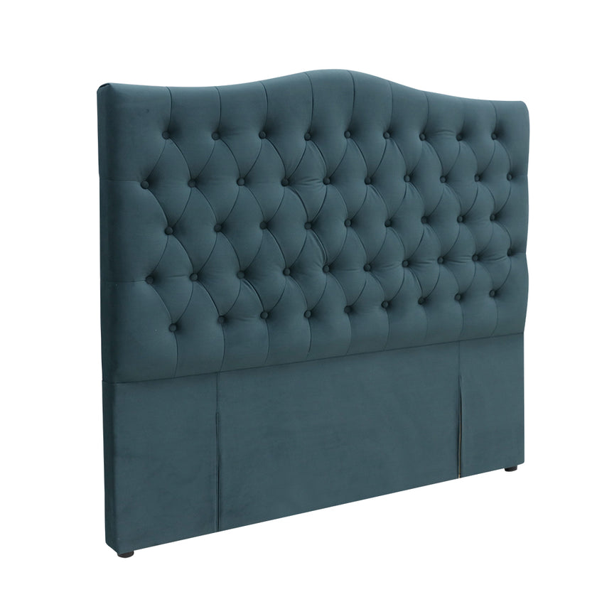 Milton Upholstered Buttoned Headboard (Green) - Queen (W1540 H1400 D130mm)