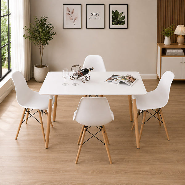Aero 5 pc 1.2M Dining Suite-White *Kd
