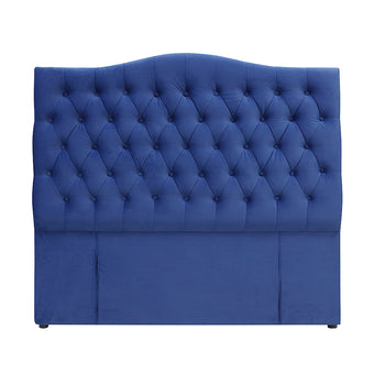 Milton Upholstered Buttoned Headboard (Blue) - Double (W1370 H1400 D130mm)