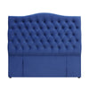 Milton Upholstered Buttoned Headboard (Blue) - Double (W1370 H1400 D130mm)