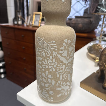 Ceramic Flower Print Candleholder