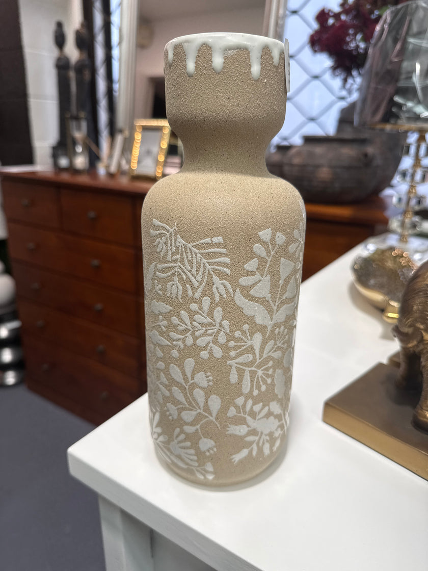 Ceramic Flower Print Candleholder