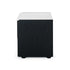 Cube Black Oak Side Table 2drw (Marble Top)