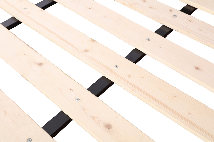 Picton Bed Base with Headboard (Grey) - Queen (W154 x H120 x D213 CM)