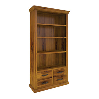 American Rustic 4 Drawer Bookshelf