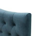 Milton Upholstered Buttoned Headboard (Green) - Double (W1370 H1400 D130mm)