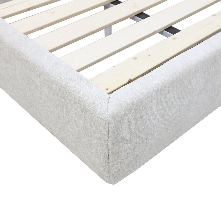 Gore Puffed Bed Base with Headboard ( Beige) - Super King