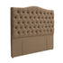 Milton Upholstered Buttoned Headboard (Brown) - Queen (W1540 H1400 D130mm)