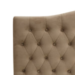Milton Upholstered Buttoned Headboard (Brown) - King (W1690 H1400 D130mm)