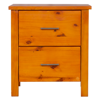 Tina 2 Drawer Bedside - Stained