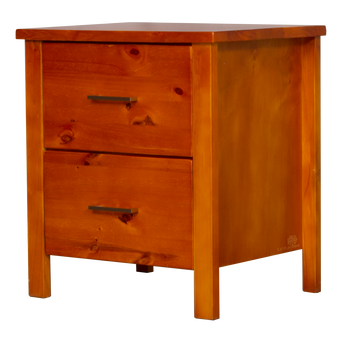 Tina 2 Drawer Bedside - Stained