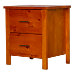 Alice 2 Drawer Bedside - Stained (W540 W420 H600mm)