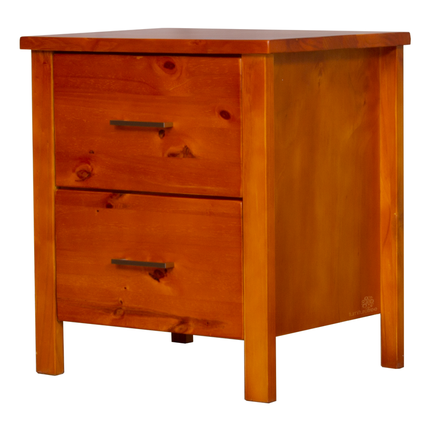 Alice 2 Drawer Bedside - Stained